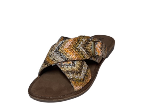 Lazamani Slipper beige raffia slide