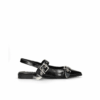 Posh Zwart slingback studs