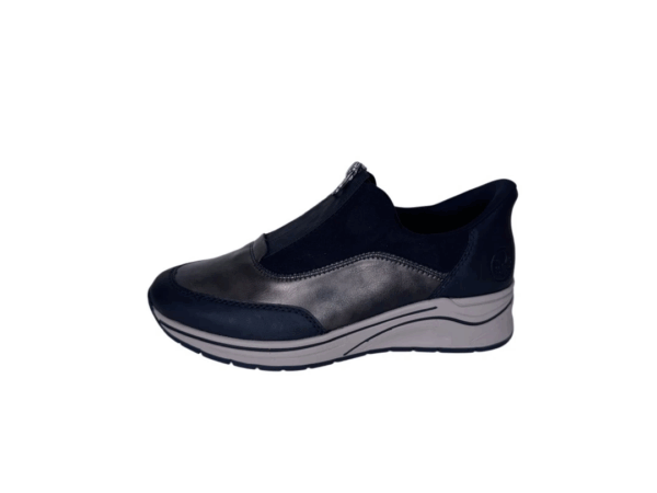 Rieker Sneaker inschieter zwart brons Dames