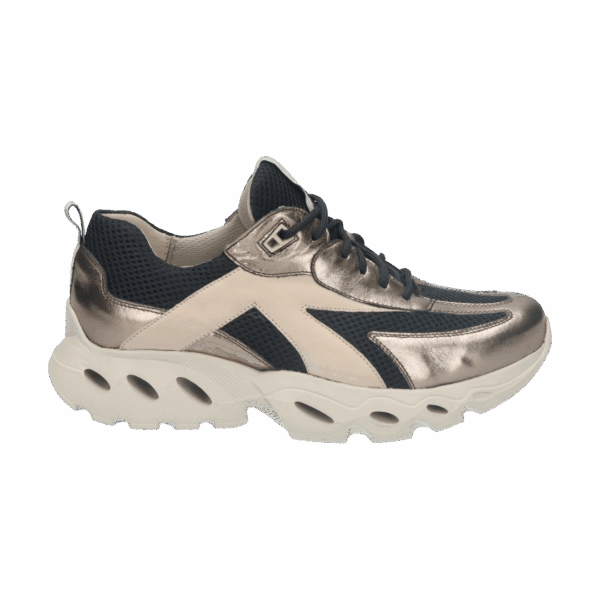 Durea Sneaker Zwart champagne taupe H