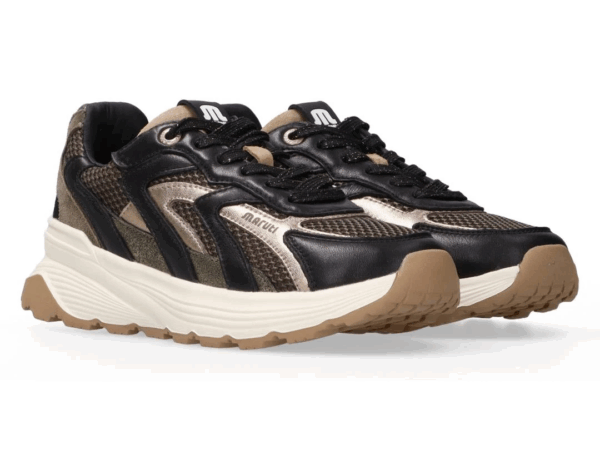 Maruti Dora Zwart groene sneaker