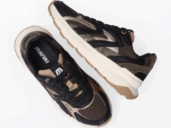 Maruti Dora Zwart groene sneaker