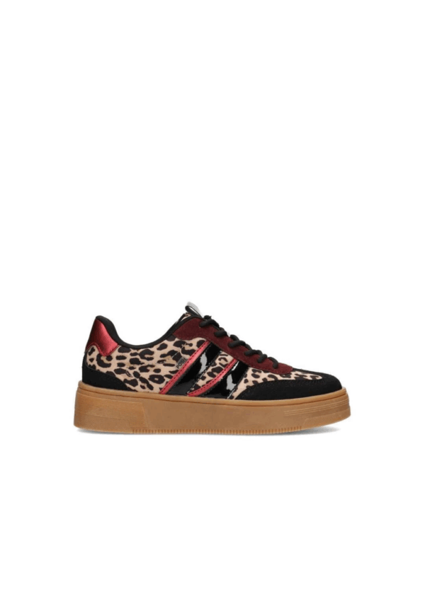 Posh Sneaker burgundy print panter