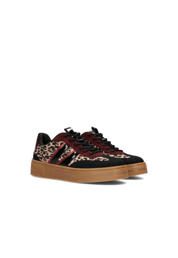Posh Sneaker burgundy print panter