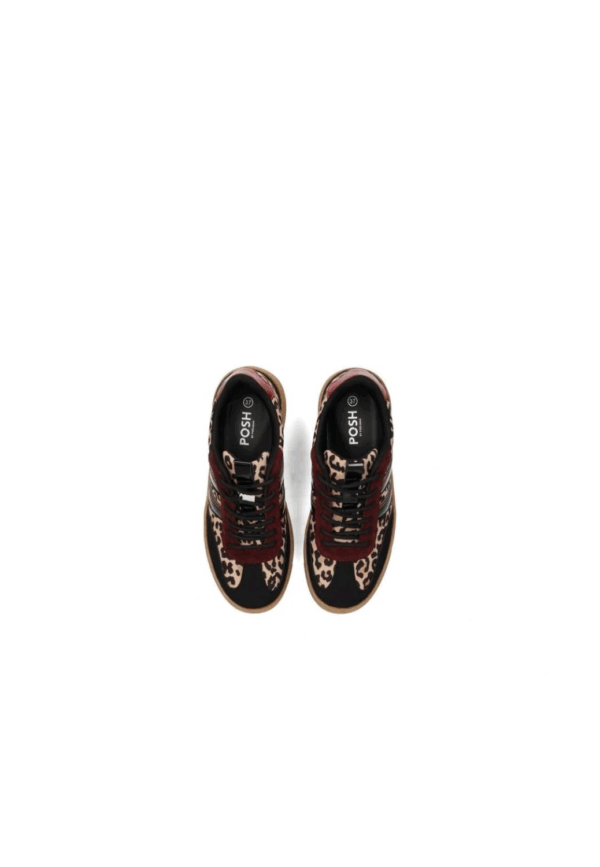 Posh Sneaker burgundy print panter