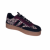 Posh Sneaker burgundy print panter