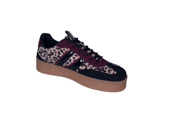 Posh Sneaker burgundy print panter