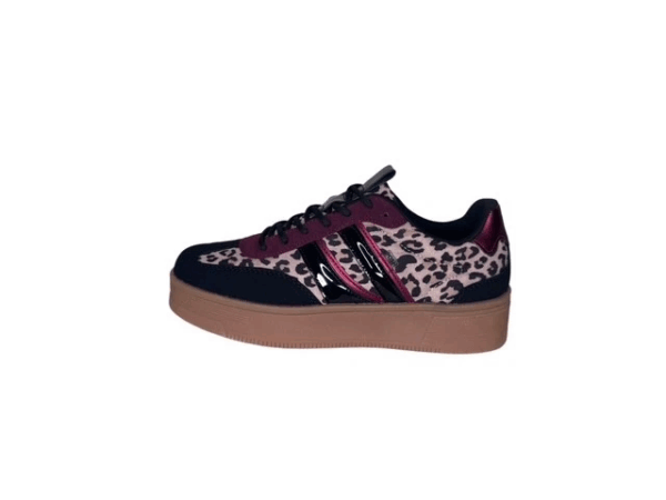 Posh Sneaker burgundy print panter