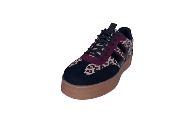 Posh Sneaker burgundy print panter