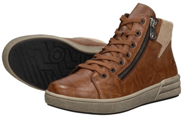 Rieker Sneaker enkelhoog cognac Dames