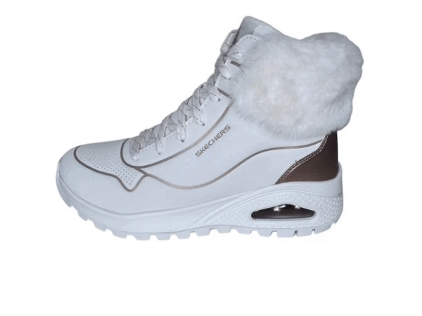 Skechers Uno rugged fall shimmer white rose gold