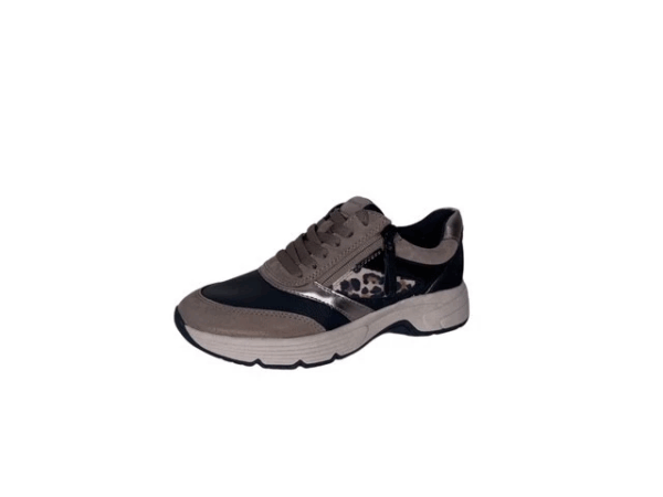 Tamaris Sneaker zwart taupe panter