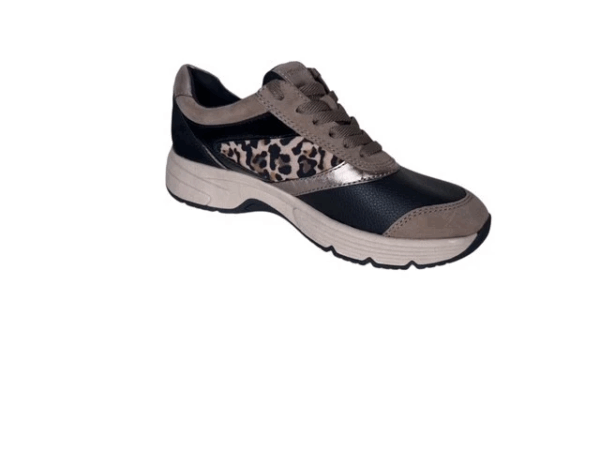 Tamaris Sneaker zwart taupe panter