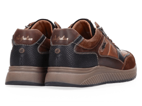 Australian Maurizio cognac zwart veterschoen