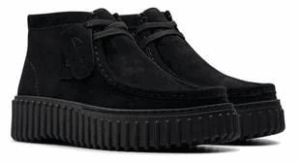 Clarks Torhill Moss black gevoerd suede