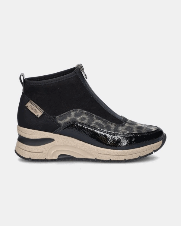 Rieker Sneaker enkelhoog zwart brons