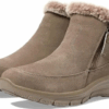 Skechers easy going cool zip taupe laarsje