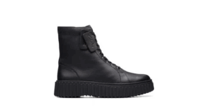 Clarks Torhill style black leather
