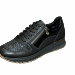 7401 Zwarte sneaker lak print Rieker