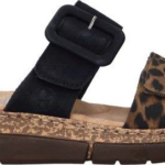 Rieker Slipper bruin zwart panter