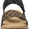 Rieker Slipper bruin zwart panter