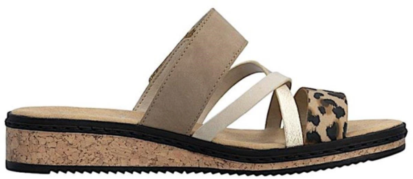 Rieker Slipper multi colour taupe beige