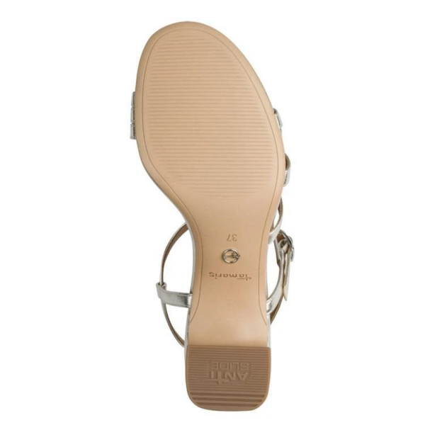 Tamaris Sandaal met hak metallic