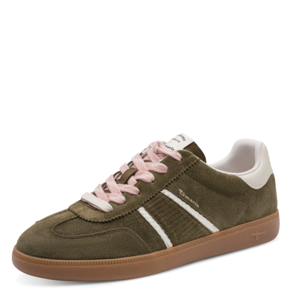 Tamaris Olijf sneaker met striping
