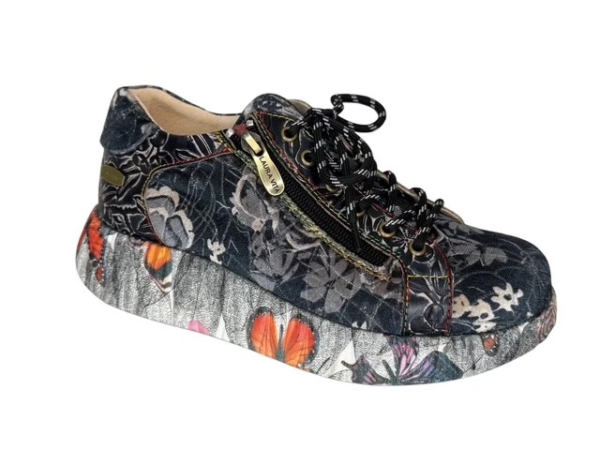 Laura V. Nikito dorian d.blauw print sneaker