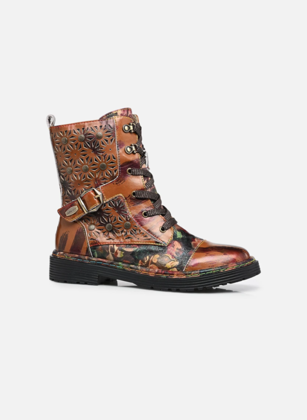 Laura Vita Incaso bikerboot bruin bewerkt