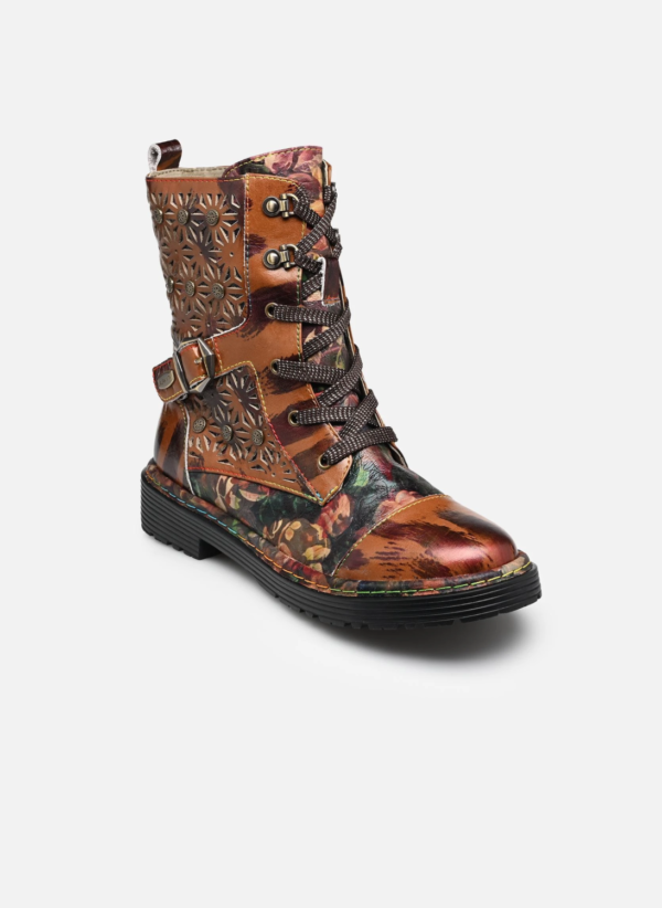 Laura Vita Incaso bikerboot bruin bewerkt