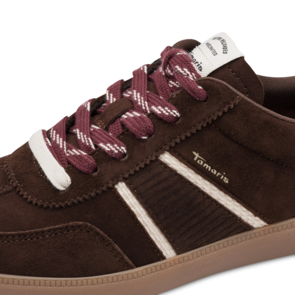 Tamaris Mocca sneaker met striping