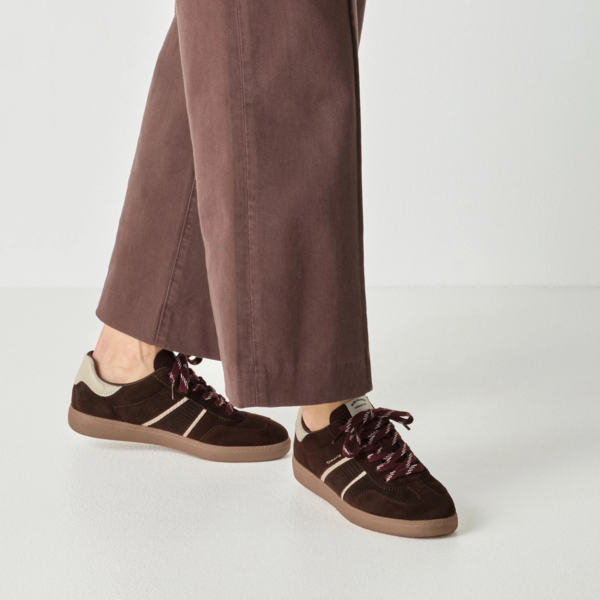 Tamaris Mocca sneaker met striping