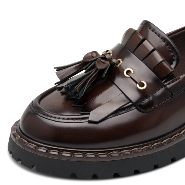 Tamaris Moccassin bruin met flosjes