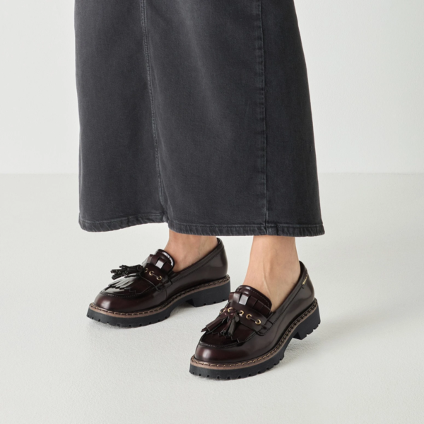 Tamaris Moccassin bruin met flosjes