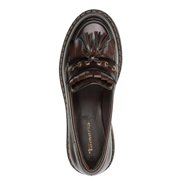 Tamaris Moccassin bruin met flosjes