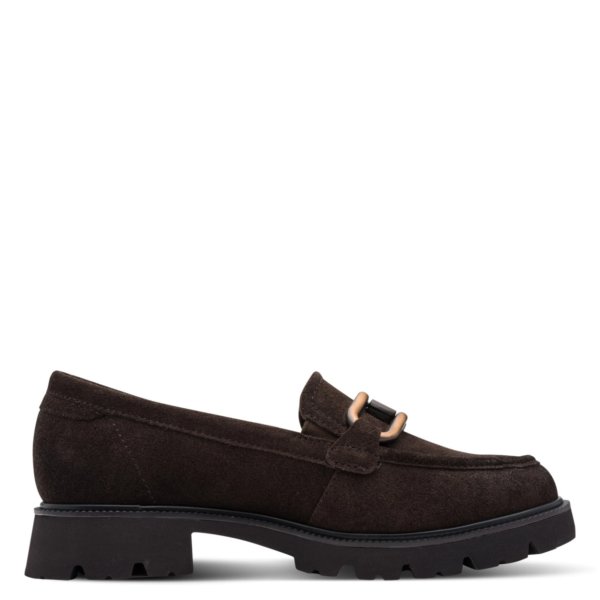 Tamaris Moccassin mocca suede