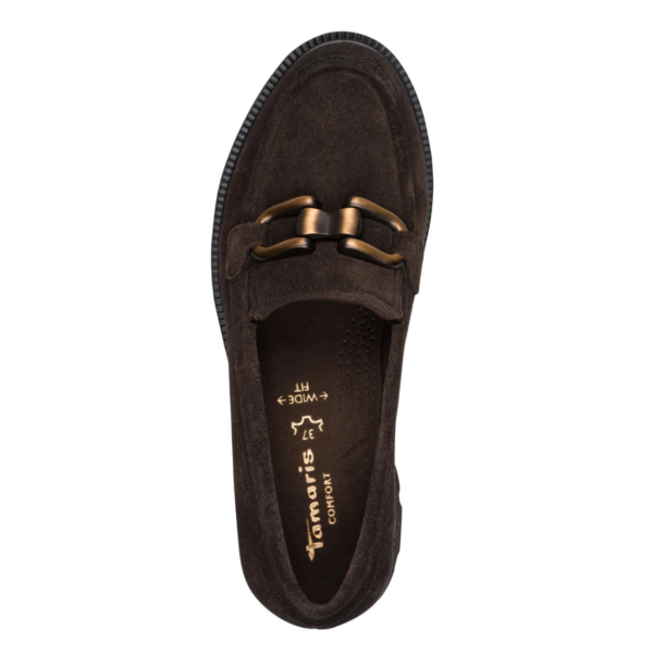 Tamaris Moccassin mocca suede