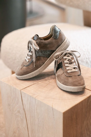 Hartjes Sophie stone bronze velour bruin