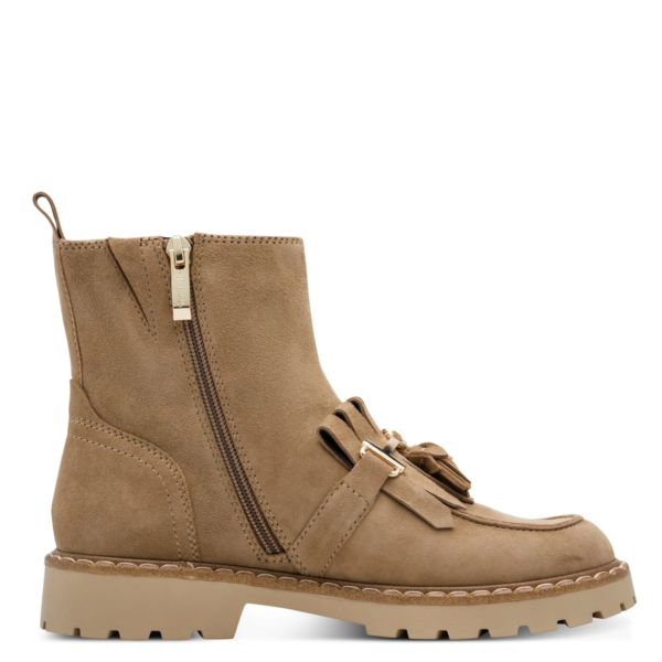 Tamaris Laarsje camel met flosjes