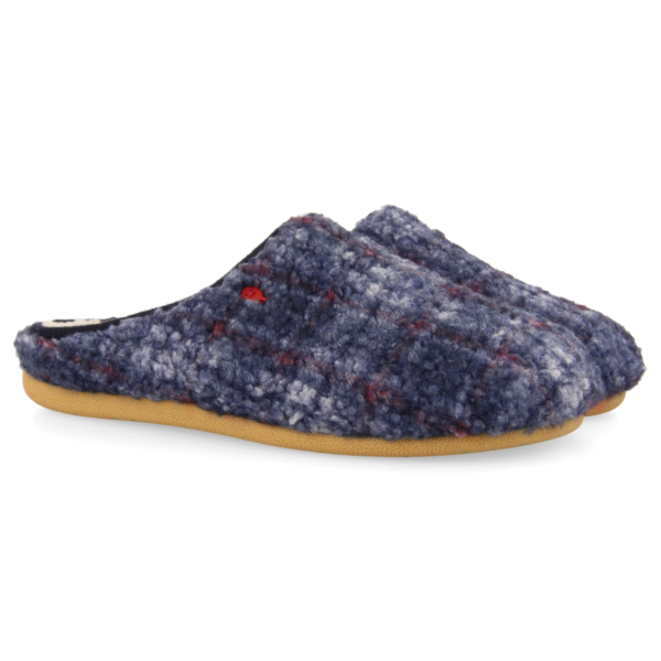 Hot Potatoes Ramsau blauw geruiten pantoffel