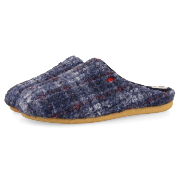 Hot Potatoes Ramsau blauw geruiten pantoffel