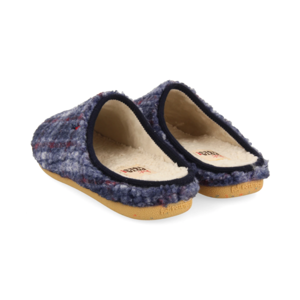 Hot Potatoes Ramsau blauw geruiten pantoffel