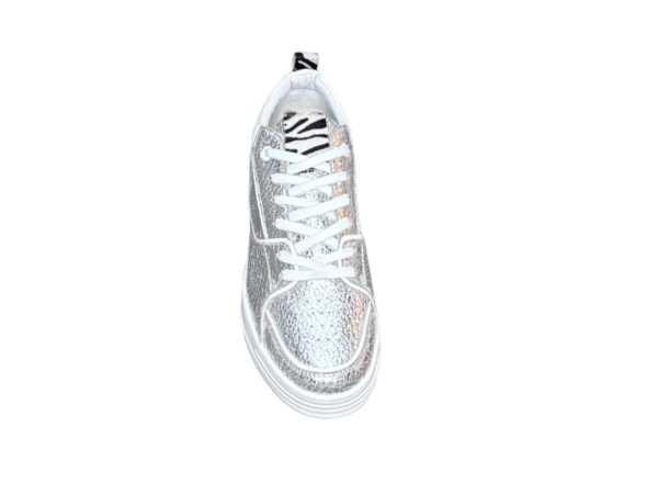 Maruti Anna metallic zilveren sneaker